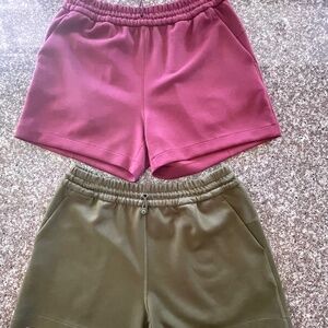 Colorfulkoala Women's High Waisted Shorts  Size Medium set of 2